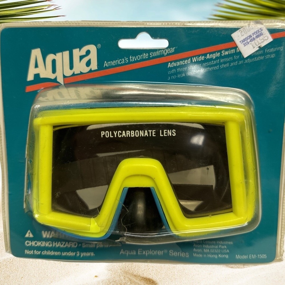 AquaPro Swim Mask EM-1505 Black & Orange Vintage New‎ Old Stock